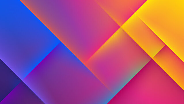 Abstract Colorful Geometric Wave Background with Dynamic Lines and Vibrant Gradient Shapes