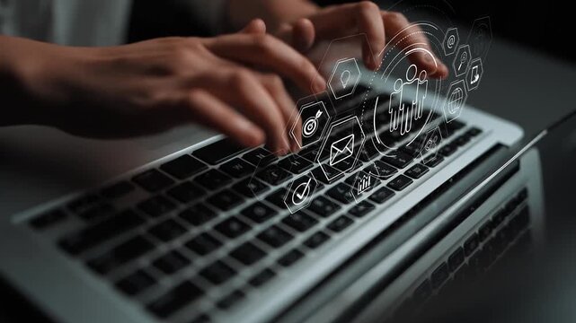 Business teamwork system showing digital communication and performance tracking. Teamwork improves collaboration, drives success, teamwork enhances planning, and teamwork supports productivity. Marrow