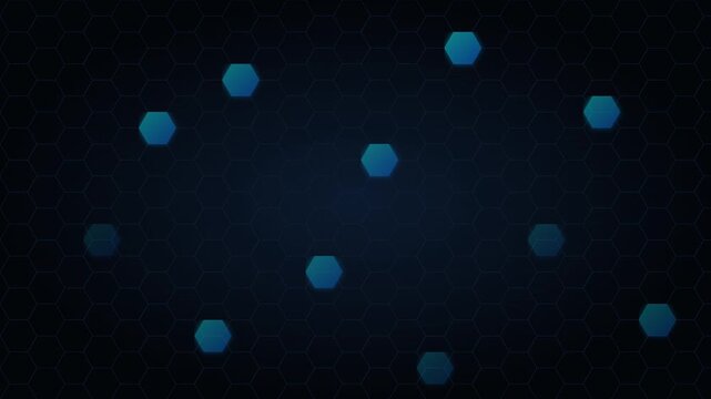 Neon Hexagon Tech Grid Pattern Motion Background