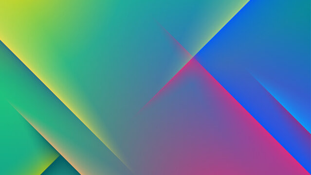 Abstract Colorful Geometric Wave Background with Dynamic Lines and Vibrant Gradient Shapes
