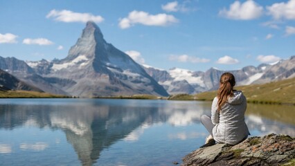 Fototapeta premium Matterhorn panorama, natural light, f/4.0-5.6