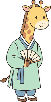 Giraffes in Hanbok