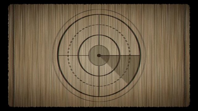 Vintage classified film document tape showing secret retro movie screen