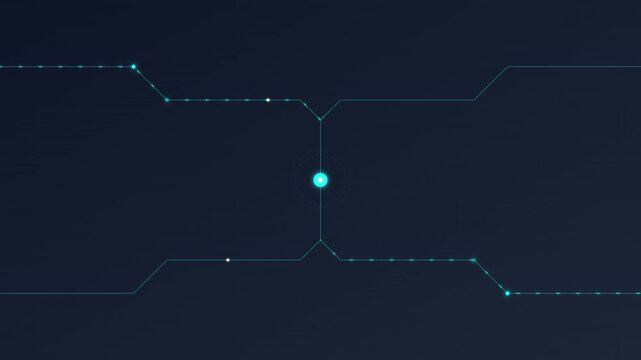 modern flat tech circuit board vector animation