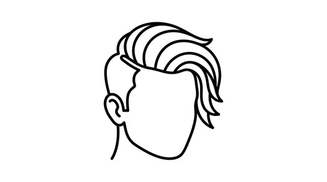 Modern side-parted male hairstyle with undercut outline.