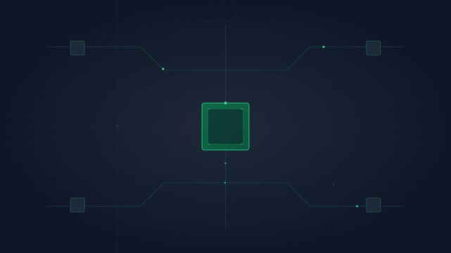 Modern Flat Design Tech Circuit Board Animation