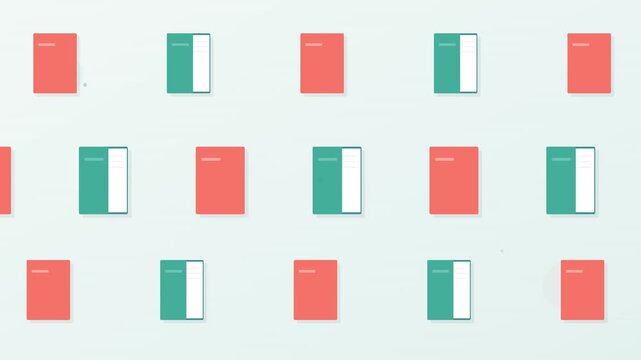 modern flat design educational books animation background