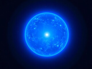 Fototapeta premium Blue giant star, a massive celestial body with intense luminosity, stellar, cosmic