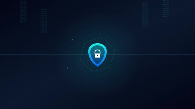modern cyber security shield lock vector background