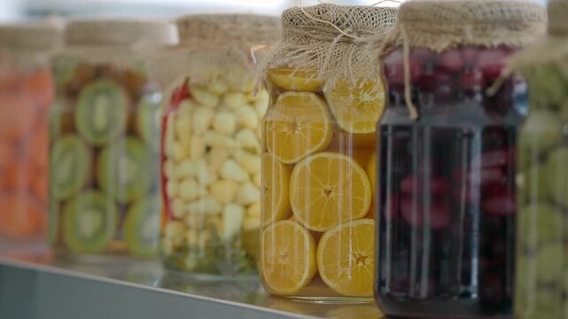 these glass jars contain Turkish pickles