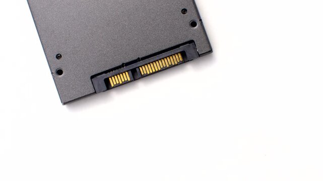 Swift Connectivity - Close-up of an SSD highlighting the precision of connections, symbolizing performance and efficiency.