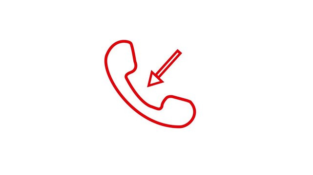 Outgoing call phone icon animation