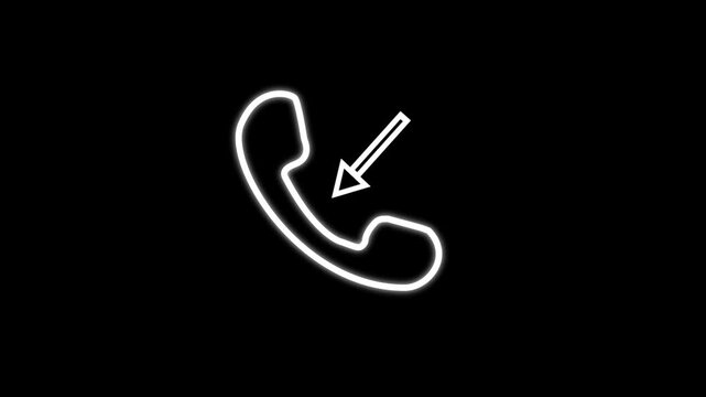 Outgoing call phone icon animation