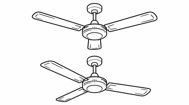 Modern ceiling fan with three blades design.