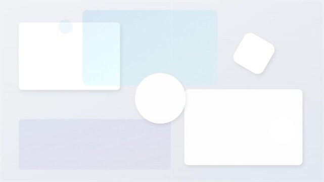 minimalist white clean abstract geometric shapes animation