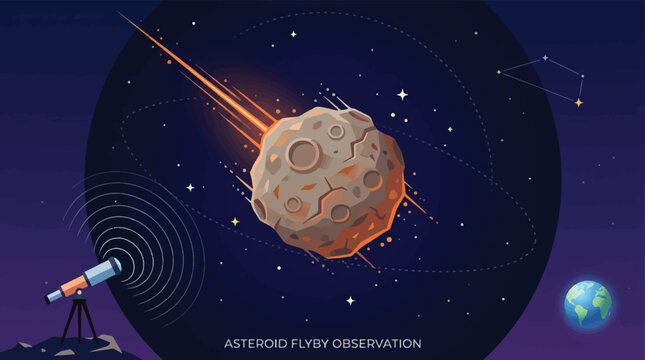 Asteroid flies by Earth observed from telescope in space