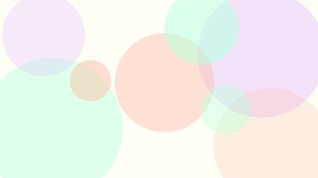 Minimalist Soft Pastel Floating Circles Clean Background
