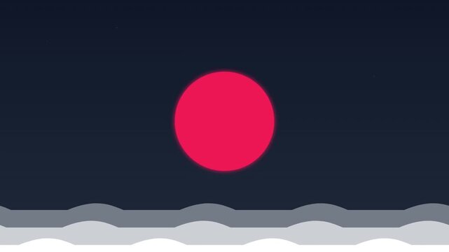 minimalist japanese style wave pattern motion background
