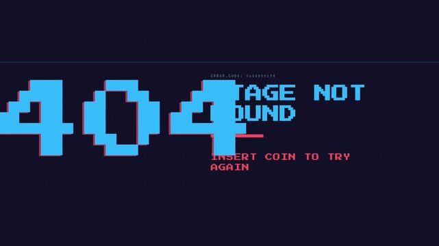 404 Error Page Not Found Message.