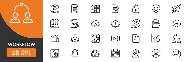 Workflow Thin Line Icons Pack © SHEULI