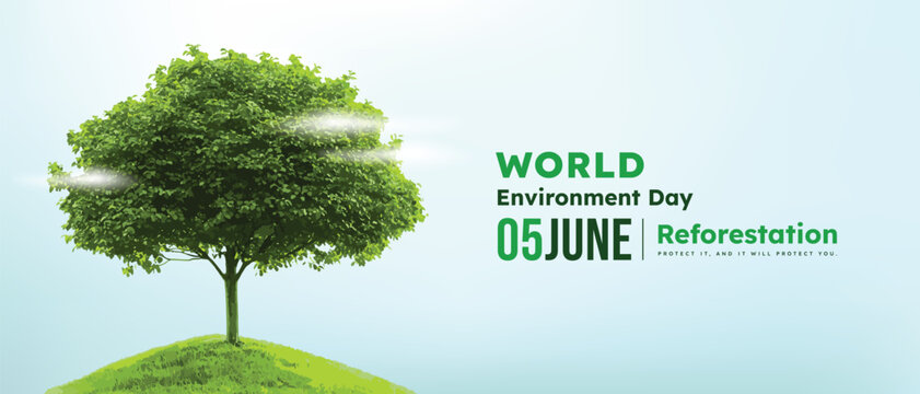Reforestation, Plant a Tree. World Environment Day, Environmental Awareness, Sustainable Living, Action for a Greener Planet, Earth Day, Connect with Nature Day.