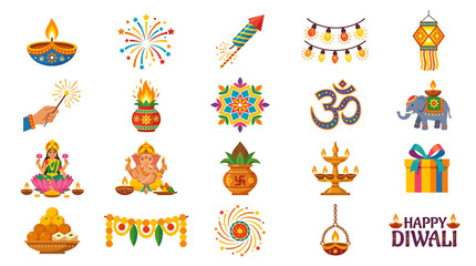 Fototapeta premium The festival of lights Diwali celebrations with colorful decorations and gifts