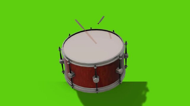 snare drum isolated on white