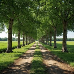 Fototapeta premium Beautiful Rural Village Landscape in Bangladesh