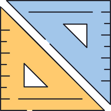 Triangular Ruler Sticker