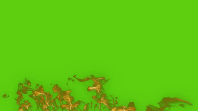 Fire on a green background