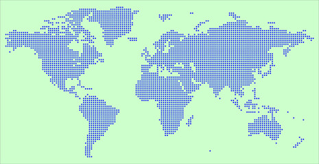 Fototapeta premium Clean Minimal World Map Isolated on Soft Background