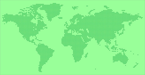 Fototapeta premium Clean Vector World Map with Circular Points
