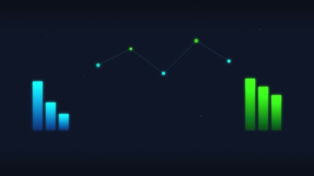 high tech data visualization abstract vector elements