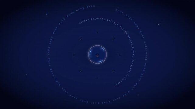 High Tech Data Encryption Digital Security Animation