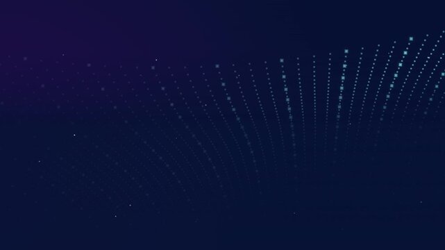 A dynamic abstract composition of luminous blue and purple particles radiating in a mesmerizing pattern across a dark background, creating a sense of depth and movement for inspiring creative