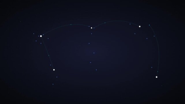 Global Network Dotted World Map Animation Background
