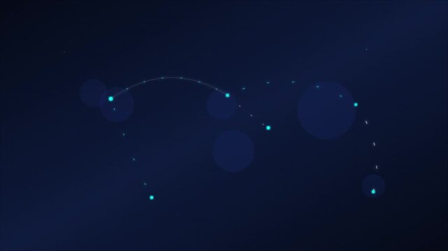 Global Network Dot Map Connection Vector Background