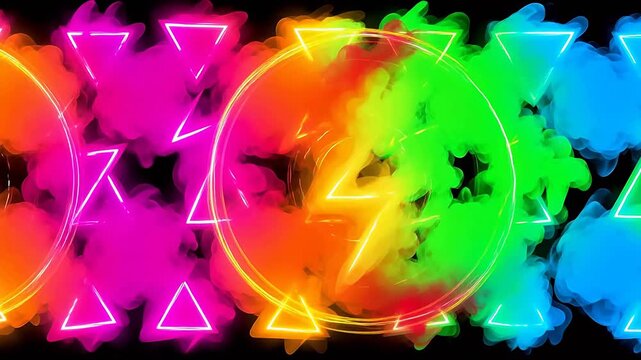 Electric Pop: Abstract Geometry Looping Motion