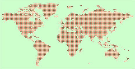 Fototapeta premium Elegant Dot Pattern World Map Illustration
