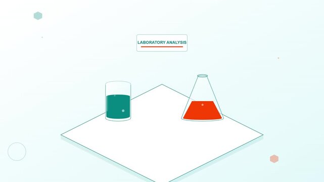 Geometric Isometric Science Lab Educational Video Element