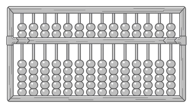 Vintage Abacus Calculator Tool - Old School Counting Device