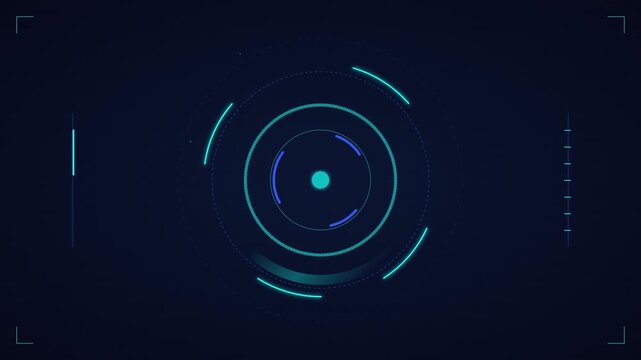 Futuristic Hologram Dashboard UI Vector Motion Background