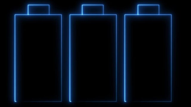 neon glowing  Basic, Standard, and Premium Package subscription tiers, Animation. Pricing and Features, Pricing plans table, pricing chart, price list for web or app tech concept 4k video