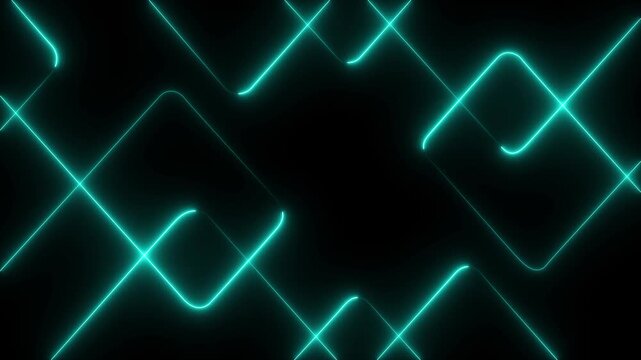 A vibrant abstract background featuring dynamic neon line patterns in shades of red . Neon red laser lines 4k animation video.