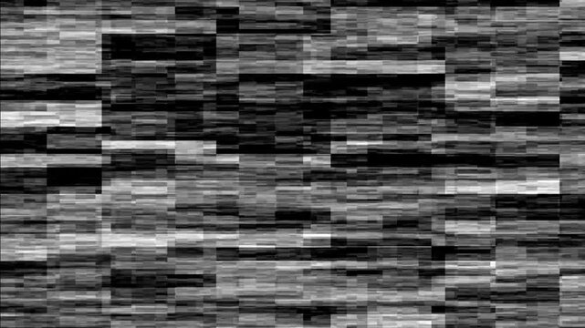 vibrant colorful glitch background. 4k distorted along signal tape with heavy static noise