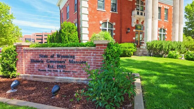 Historic Wyoming Governors Mansion in Cheyenne Wyoming showcasing early twentieth century architecture
