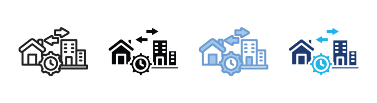 Flexible icon set multiple style collection