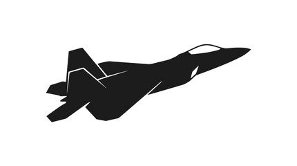 Advanced stealth fighter jet silhouette profile. © Suharto