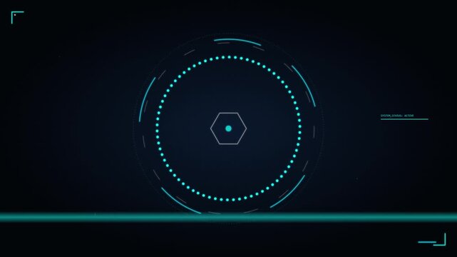 dynamic cyber tech hud element vector animation