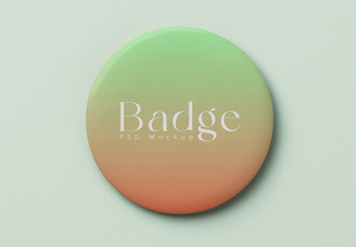 Gradient Badge PSD Mockup